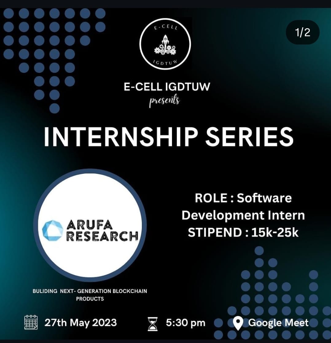 Arufa Research Internship Session